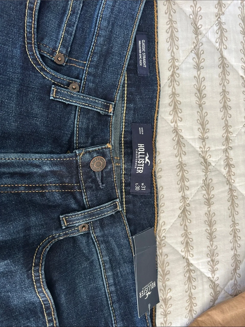 Hollister Dark Indigo Straight Jeans